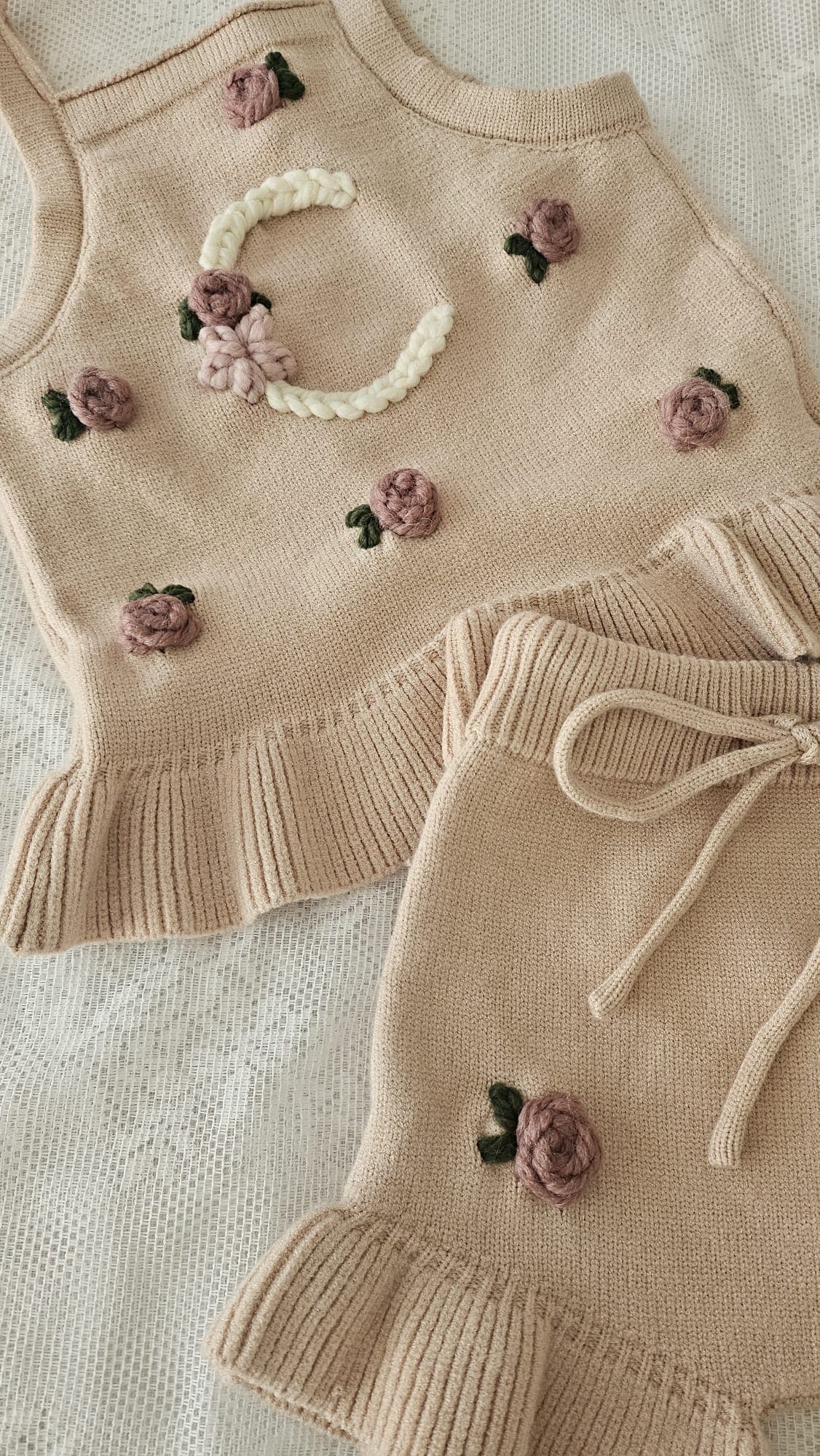 Embroidered top and shorts set — Flowers & Threads