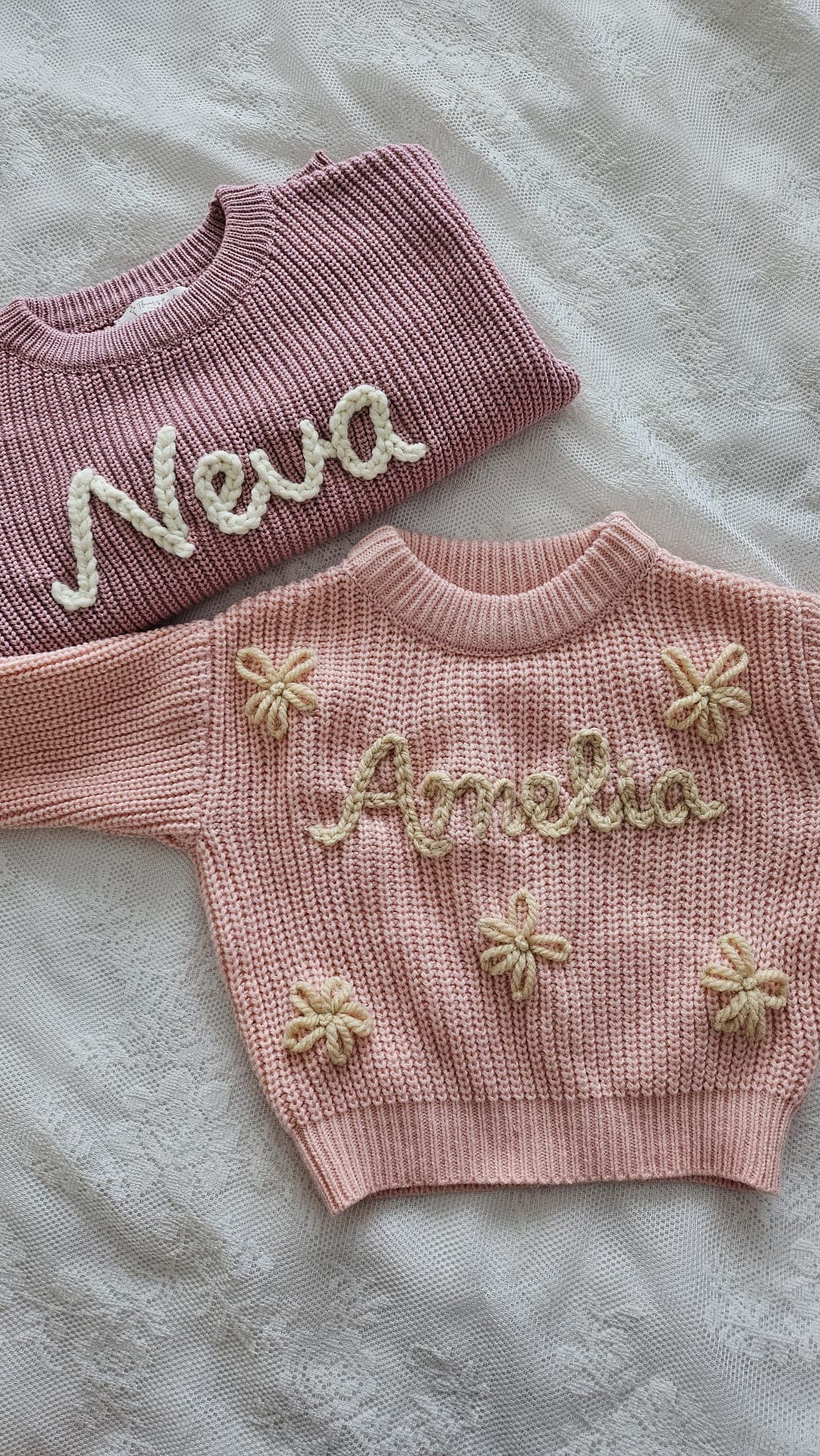 Personalized name sweater — Flowers & Threads