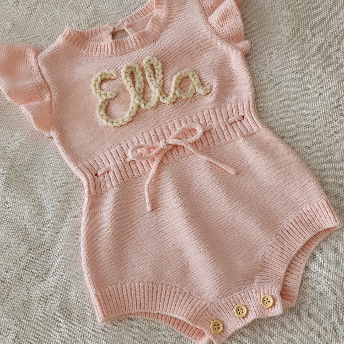 Personalized baby romper — Flowers & Threads